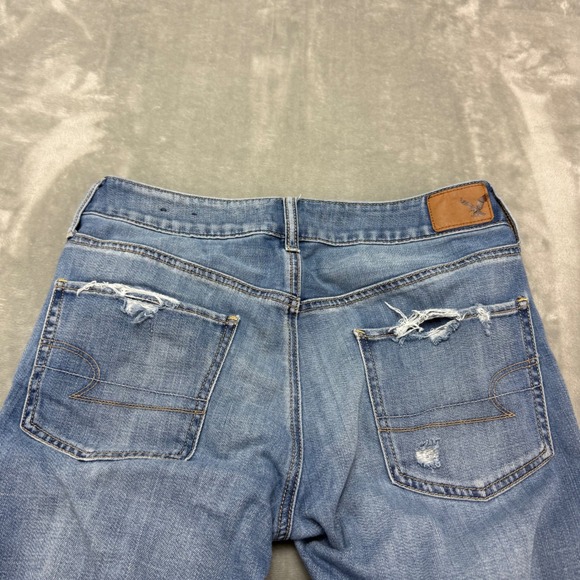 American Eagle Outfitters Womens Tomgirl Distressed Button Fly Jeans Size 6 - Picture 3 of 13